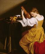 GENTILESCHI, Orazio The Lute Player (mk08) china oil painting reproduction